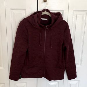 DSG Quilted Hooded Zippered Women's Jacket Sz Medium Maroon Color